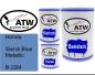 Preview: Honda, Sierra Blue Metallic, B-22M: 500ml Lackdose + 500ml Klarlack + 250ml Härter - Set, von ATW Autoteile West.